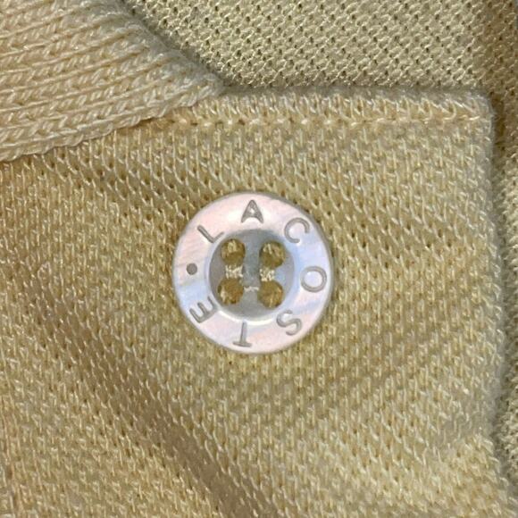 Lacoste Yellow Polo Shirt Top made in France Preppy Style Plus Size Cotton 4XL - Picture 10 of 13